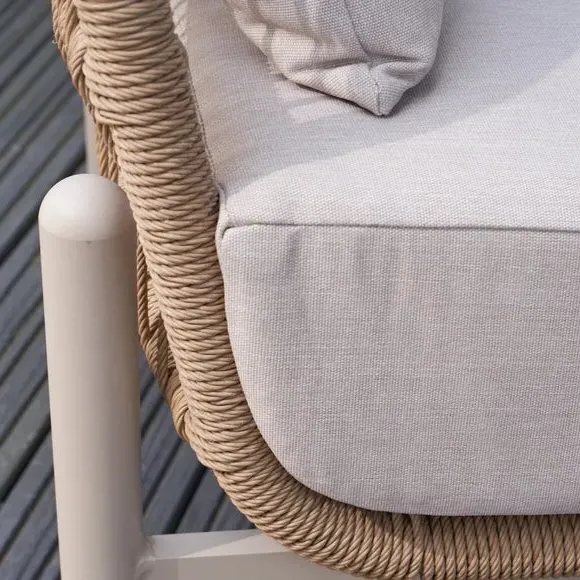 Outdoor Sofa Table Set - Latte, Aluminium