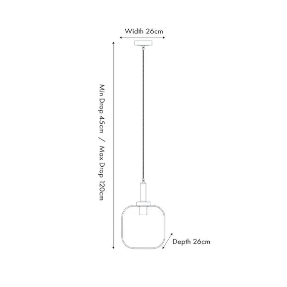 Oval Pendant Light Height Adjustable - Black, Glass