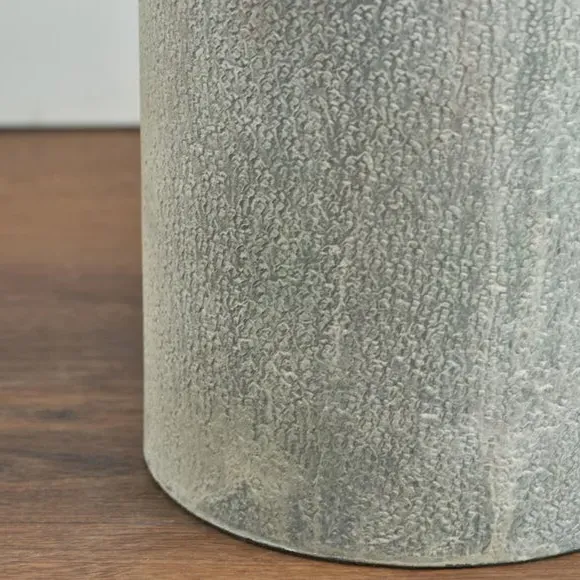 Pedestal Hurricane Candle Holder - Stone, Metal