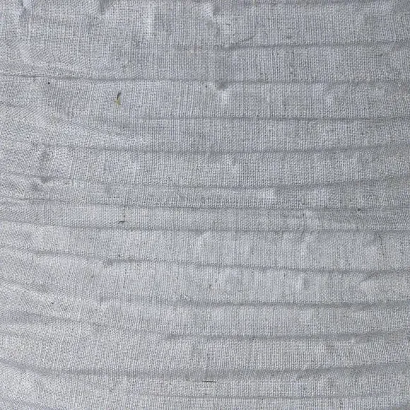 Pendant Light Shade with Metal Ribbing - Grey, Jute
