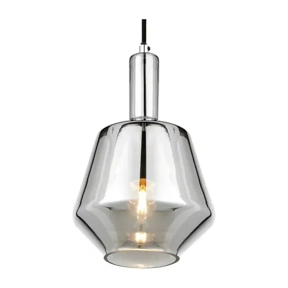 Pendant Light with Adjustable Height - Grey, Glass