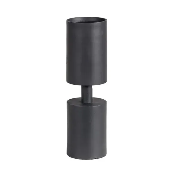 Pillar Candle Holder - Matt Black, Metal