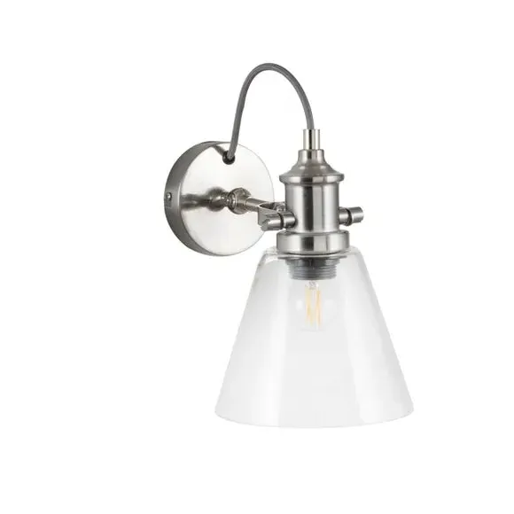 Pivoting Wall Light - Silver, Glass
