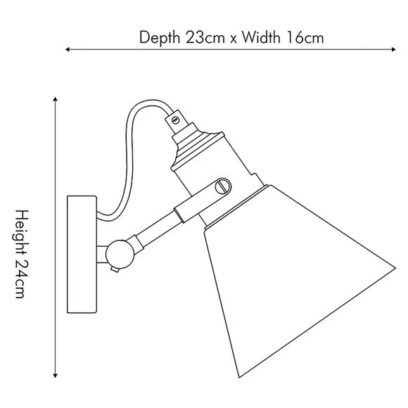 Pivoting Wall Light - Silver, Glass