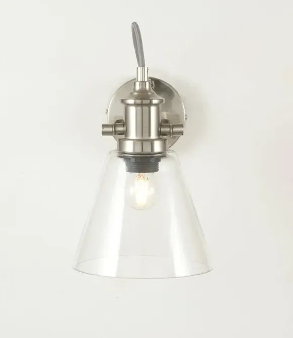Pivoting Wall Light - Silver, Glass