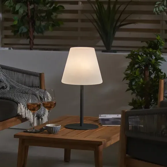 Rechargeable LED Table Lamp - Grey, Outdoor