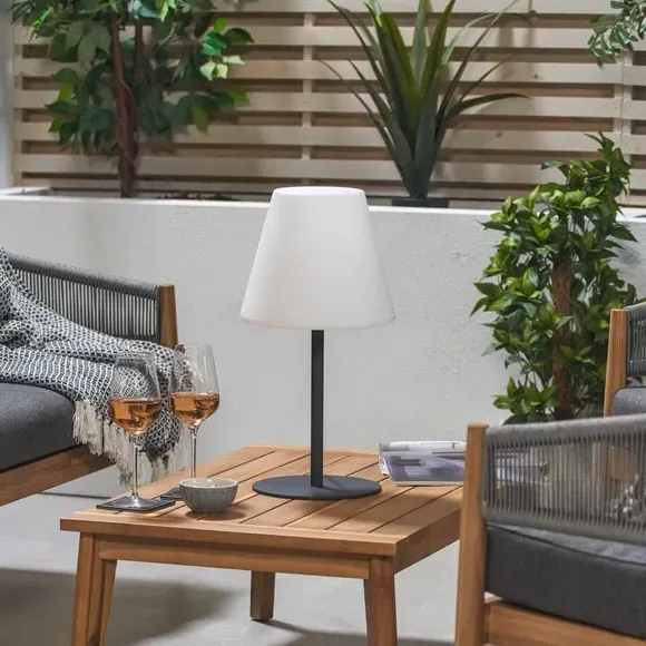 Rechargeable LED Table Lamp - Grey, Outdoor image