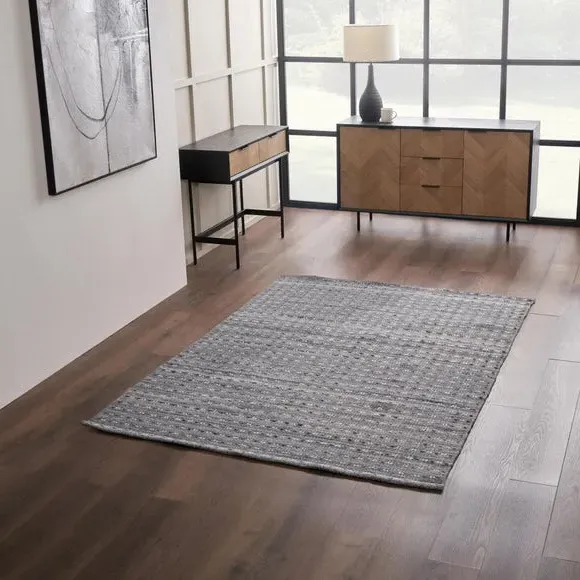 Rectangle Indoor Outdoor Rug - Grey, Polyester image