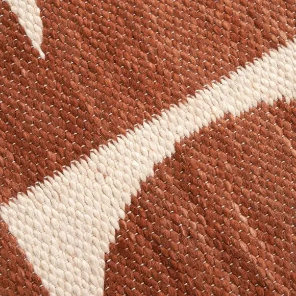 Rectangle Indoor Outdoor Rug - Terracotta, Polyester