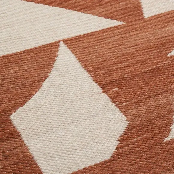 Rectangle Indoor Outdoor Rug - Terracotta, Polyester