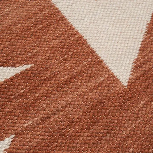 Rectangle Indoor Outdoor Rug - Terracotta, Polyester