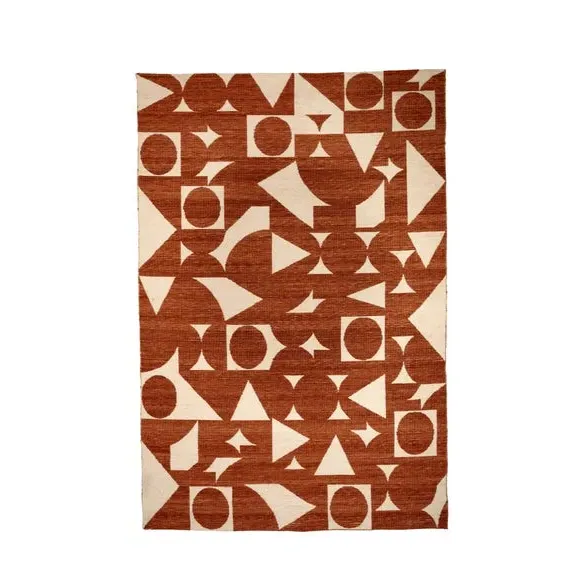 Rectangle Indoor Outdoor Rug - Terracotta, Polyester