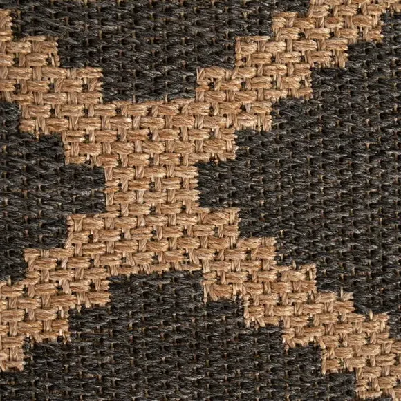 Rectangle Outdoor Rug Diamond Design - Natural