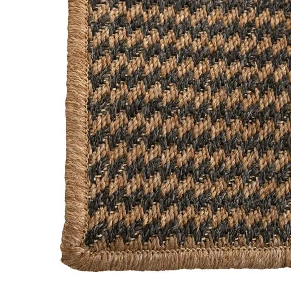 Rectangle Outdoor Rug Striped - Natural, Polypropylene