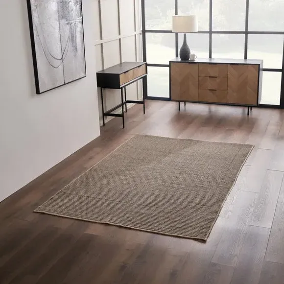Rectangle Outdoor Rug Striped - Natural, Polypropylene image