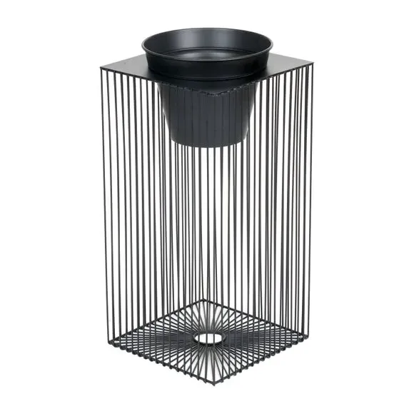 Rectangular Plant Stand - Black, Metal Wire