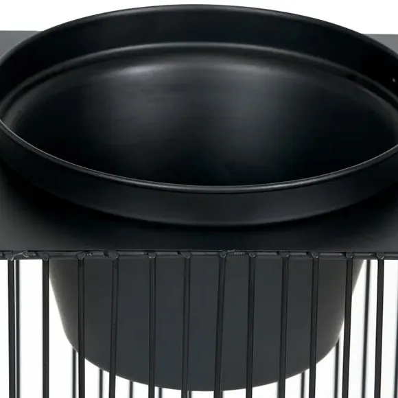 Rectangular Plant Stand - Black, Metal Wire