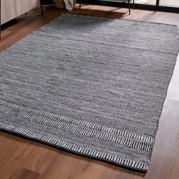 Rectangular Rug Indoor Outdoor - Black