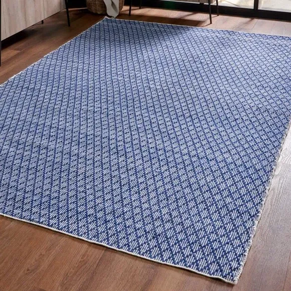 Rectangular Rug Indoor Outdoor - Denim Blue image