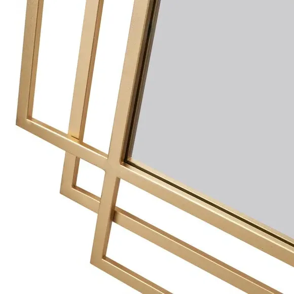 Rectangular Wall Mirror - Gold Frame