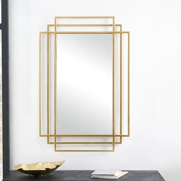 Rectangular Wall Mirror - Gold Frame image