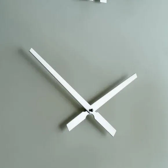 Retro Numbers Wall Clock - Grey, Metal