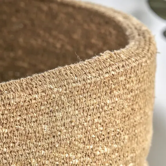 Ribbed Storage Basket - Natural, Seagrass
