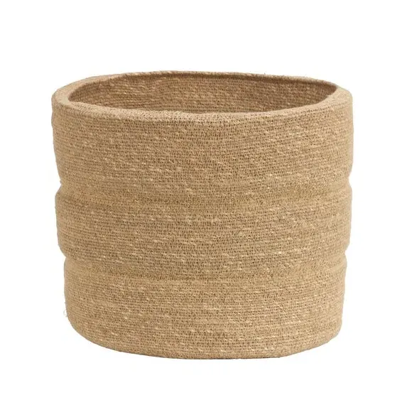 Ribbed Storage Basket - Natural, Seagrass