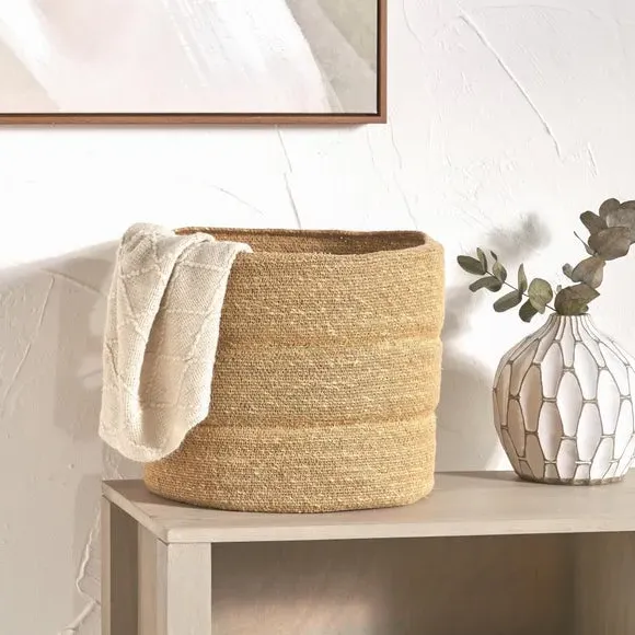 Ribbed Storage Basket - Natural, Seagrass image
