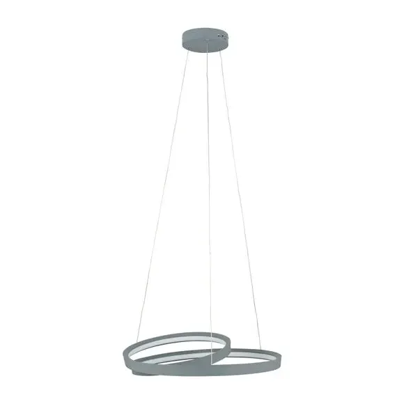 Ring LED Ceiling Light - Grey, Metal