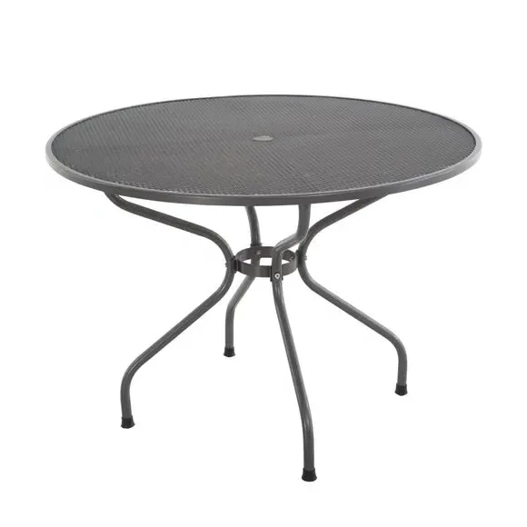 Round 4-Seater Dining Set - Grey, Steel