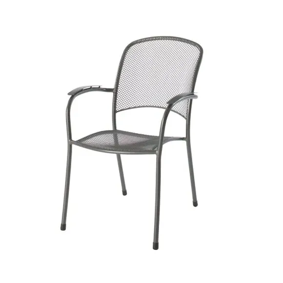 Round 4-Seater Dining Set - Grey, Steel