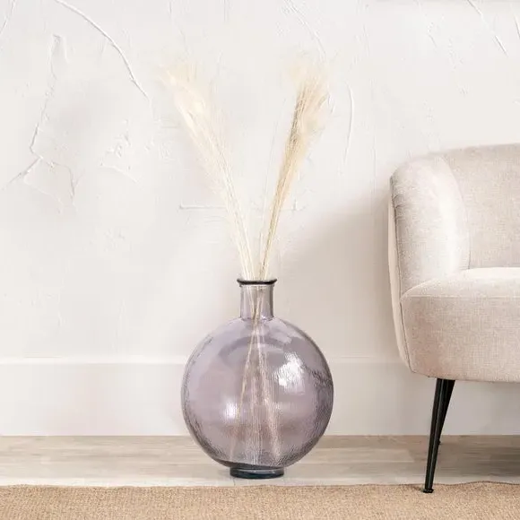 Round Bottle Vase - Lilac, Glass