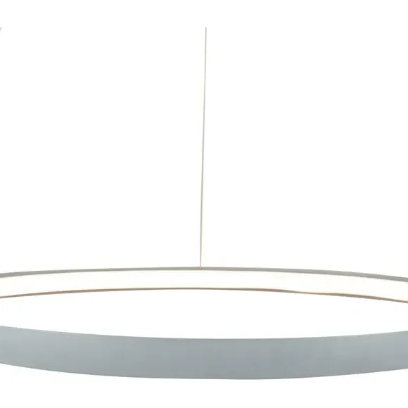 Round Ceiling Light with LED - Grey, Metal