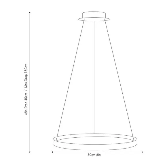 Round Ceiling Light with LED - Grey, Metal