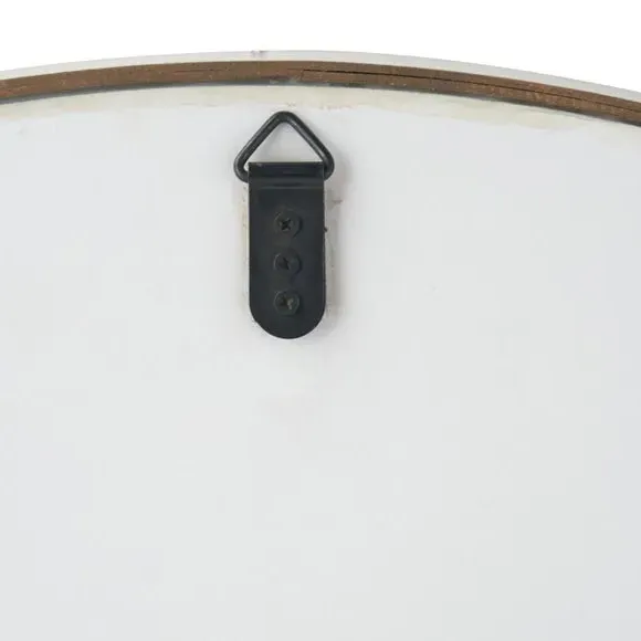 Round Mirror with Wood Frame - Natural