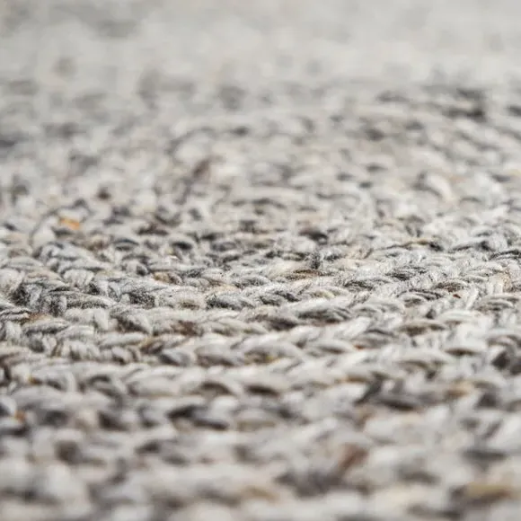 Round Rug Indoor Outdoor - Grey, Tweed