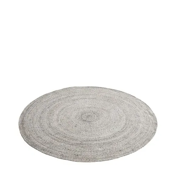 Round Rug Indoor Outdoor - Grey, Tweed