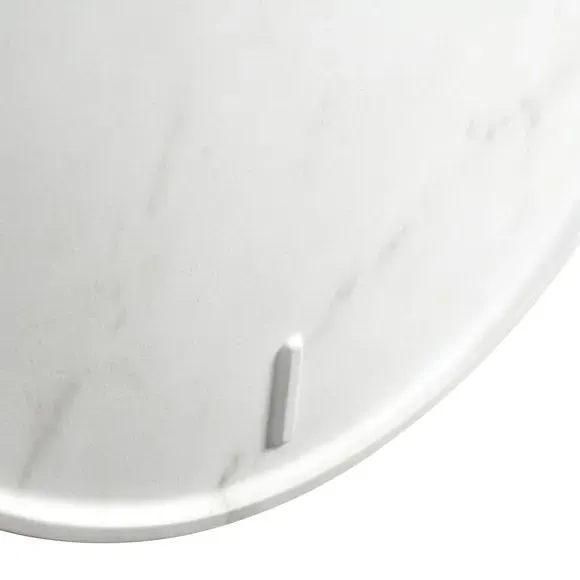 Round Wall Clock Marble Effect - White