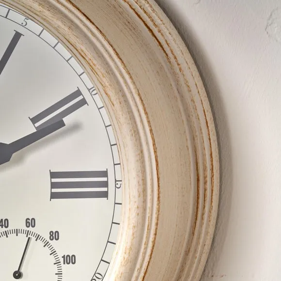 Round Wall Clock with Gauges - Gold