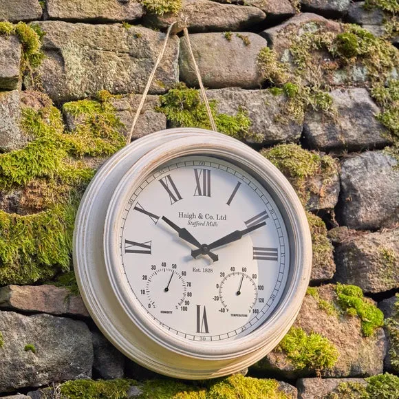 Round Wall Clock with Gauges - Gold