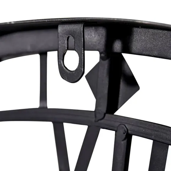 Round Wall Clock with Roman Numerals - Black, Metal