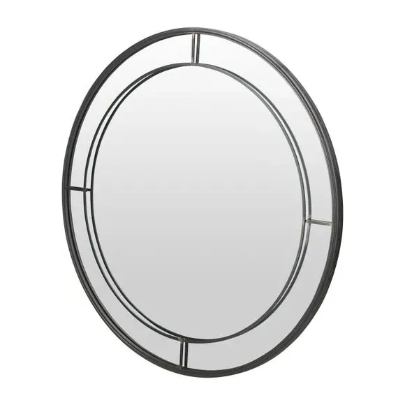 Round Wall Mirror - Bronze, Metal