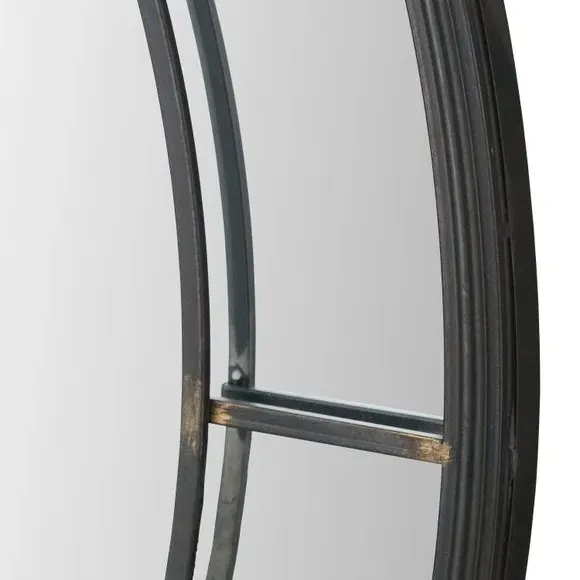 Round Wall Mirror - Bronze, Metal