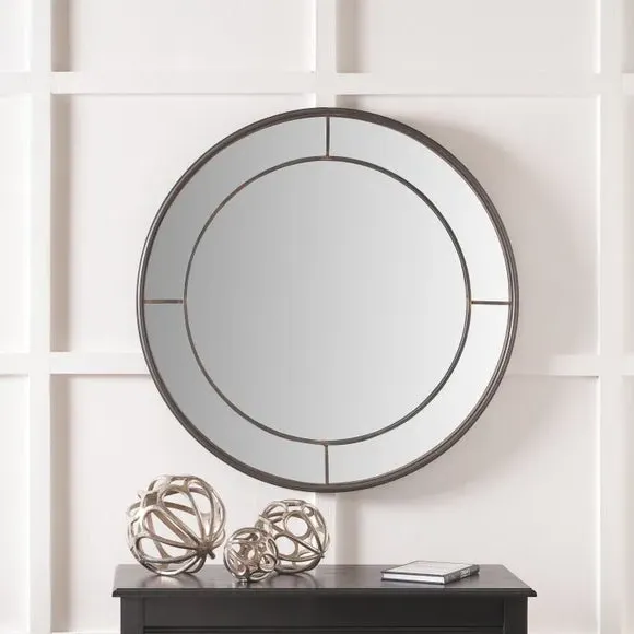 Round Wall Mirror - Bronze, Metal image
