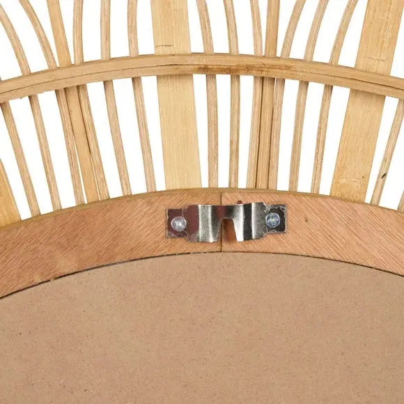 Round Wall Mirror - Natural, Bamboo Frame