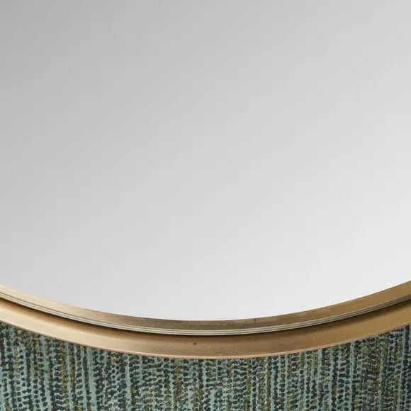 Round Wall Mirror Slim Frame - Gold, Metal