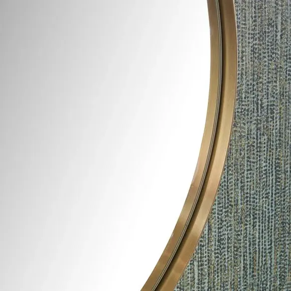 Round Wall Mirror Slim Frame - Gold, Metal