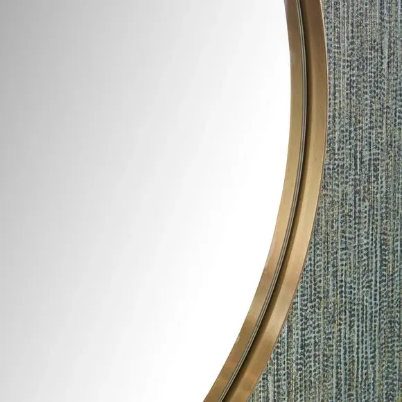 Round Wall Mirror Slim Frame - Gold, Metal