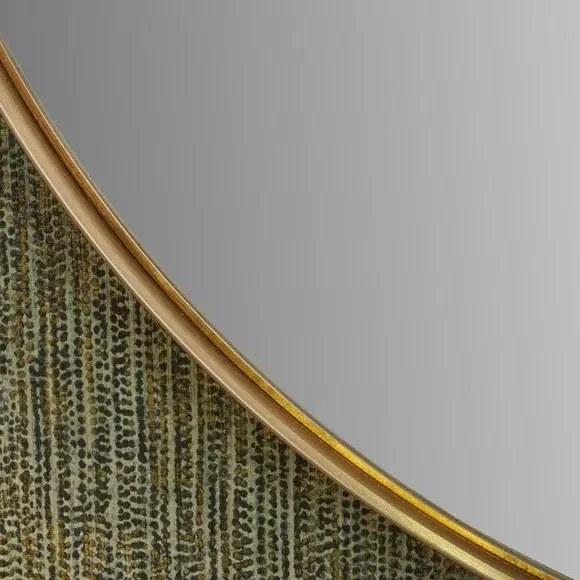 Round Wall Mirror Slim Frame - Gold, Metal